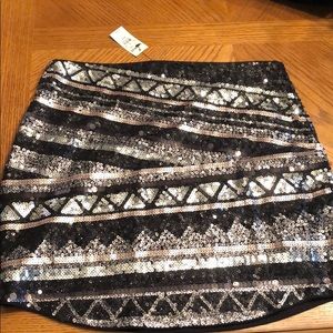 Express sequin mini skirt